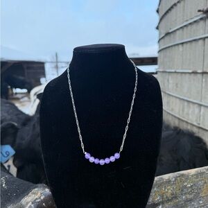 Elegant Purple Beaded Necklace